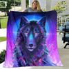 Art Fantasy Wolf Soft Plush Sofa Bed Throwing Cartoon Picnic Blankets Modern Flannel Blanket Gedruckt Bettdecke Geschenk Gift