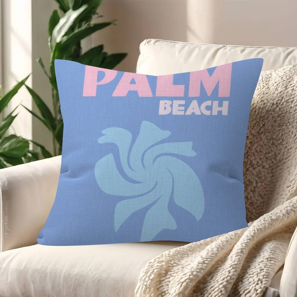Miami Beach Ibiza Capri Bondi Mykonos Pillow Gifts Home Office Furnishings Bedroom Sofa Car Cushion Cover Case 45X45Cm