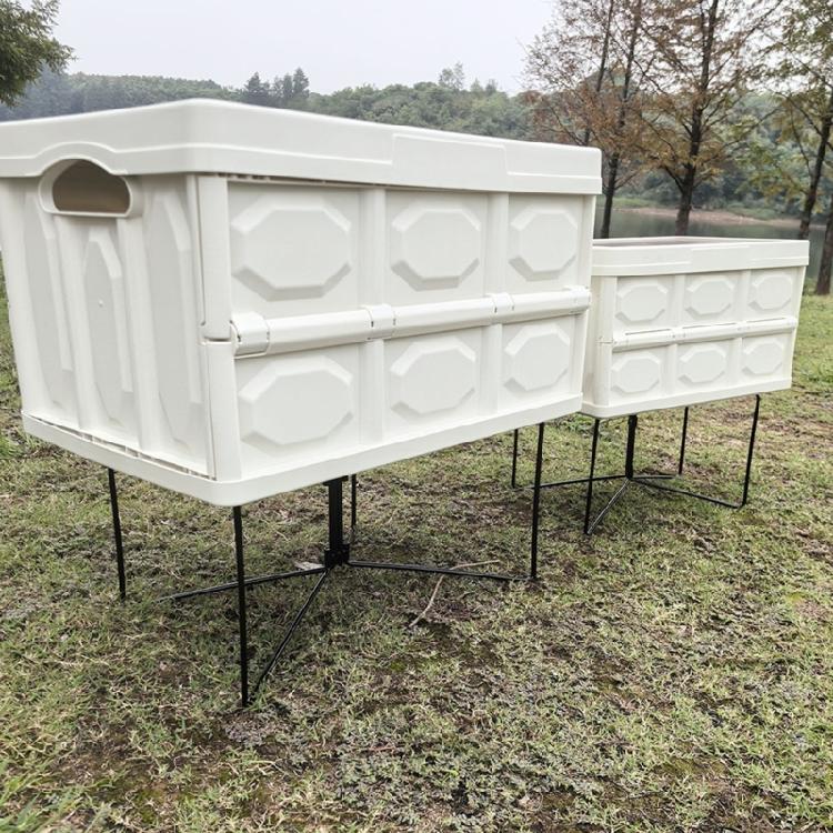 Camping Foldable Metal Stand Storage Box Bracket Foldable Coolers Stand Outdoor Picnics Accessories Easy To Use