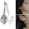 Nature-inspired Dandelions Earrings Simple Geometric Silver Color Hook Drops Dangle Earrings For Woman