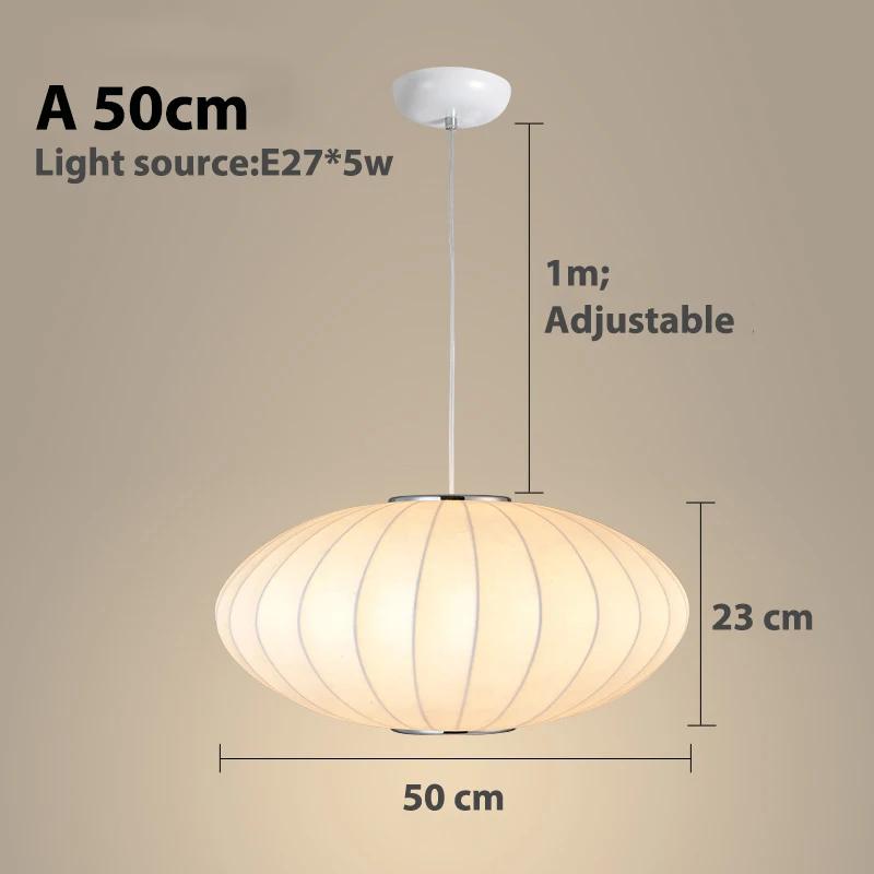 Modern Silk Pendant Lights Nordic Minimalist Designer LED Lamp Dining Table Hanging Chandelier Bedroom Decoration Home Lighting