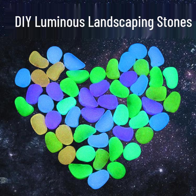 4.5cm Large Colored Luminous Stone for Fish Tank and Garden Landscaping - 15g, Glows At Night.