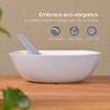 Set of 6 Earth-Friendly Multipurpose Bowls for Kitchen with Spoons | 750 Ml | Made with Rice Husk Biocomposite| Microwave Safe Bowl |