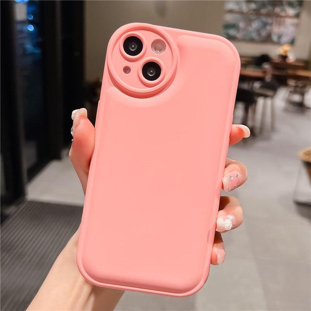 Ochrana objektivu Pouzdro na telefon Candy Color pro Iphone 13 11 12 14pro Max Xs Max Xr X 14 Plus Vzduchový silikonový nárazuvzdorný kryt nárazníku