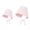 Fashionable Striped Fisherman Hat UV Resistant Large Brim Bucket Hat Sun Shading Foldable Basin Hat Girl