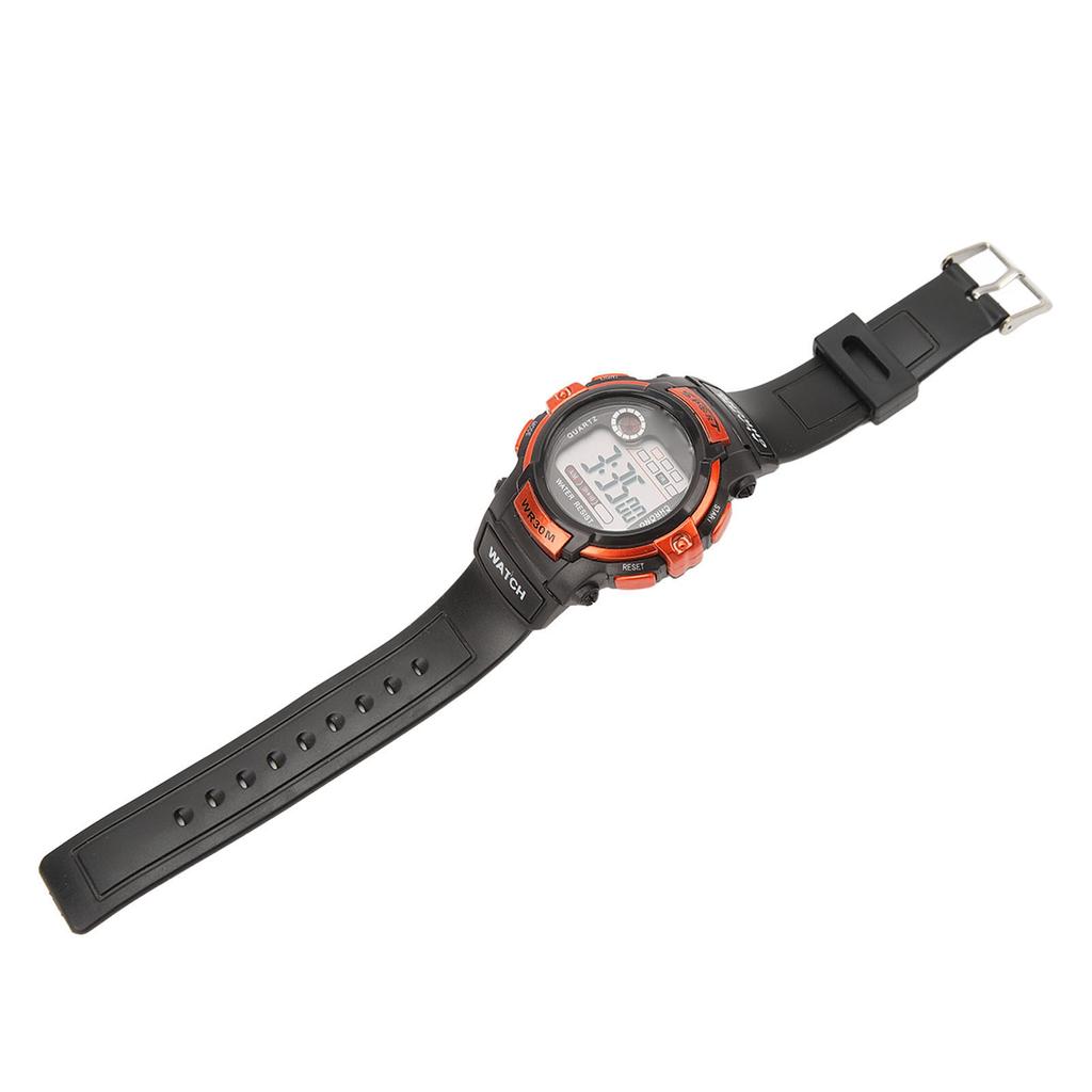 Ceas Sport Digital LCD Ceas Electronic Luminos Ceas pentru Bărbați pentru Activități în Aer Liber Portocaliu