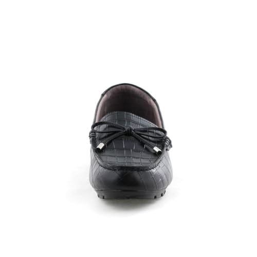 HIMIKO / Ribbon Motif Moccasins / 651109 Black 230