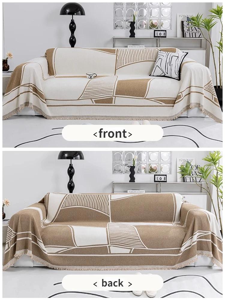 Nordic Tassel Throw Blanket Single Full Four Season Cotton Sofa Cover Dust Anti-cat Scratch Protection Cover Sofa Blanket Carpet