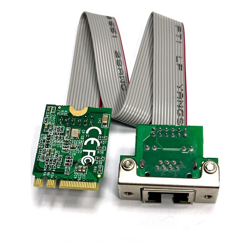 M.2 A+E KEY 2,5G Ethernet LAN-Karte RTL8125B Industrielle Steuerungsnetzwerkkarte M.2 Gigabit-Ethernet-NetzwerkkarteJAS