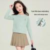 Bestickte Strickjacke für Mädchen