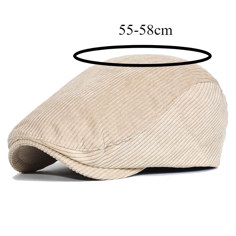 Spring Camel Corduroy Berets  Man Ivy Cap Dad Casual Newsboy Hat Women Beret Irish Hat English Cap