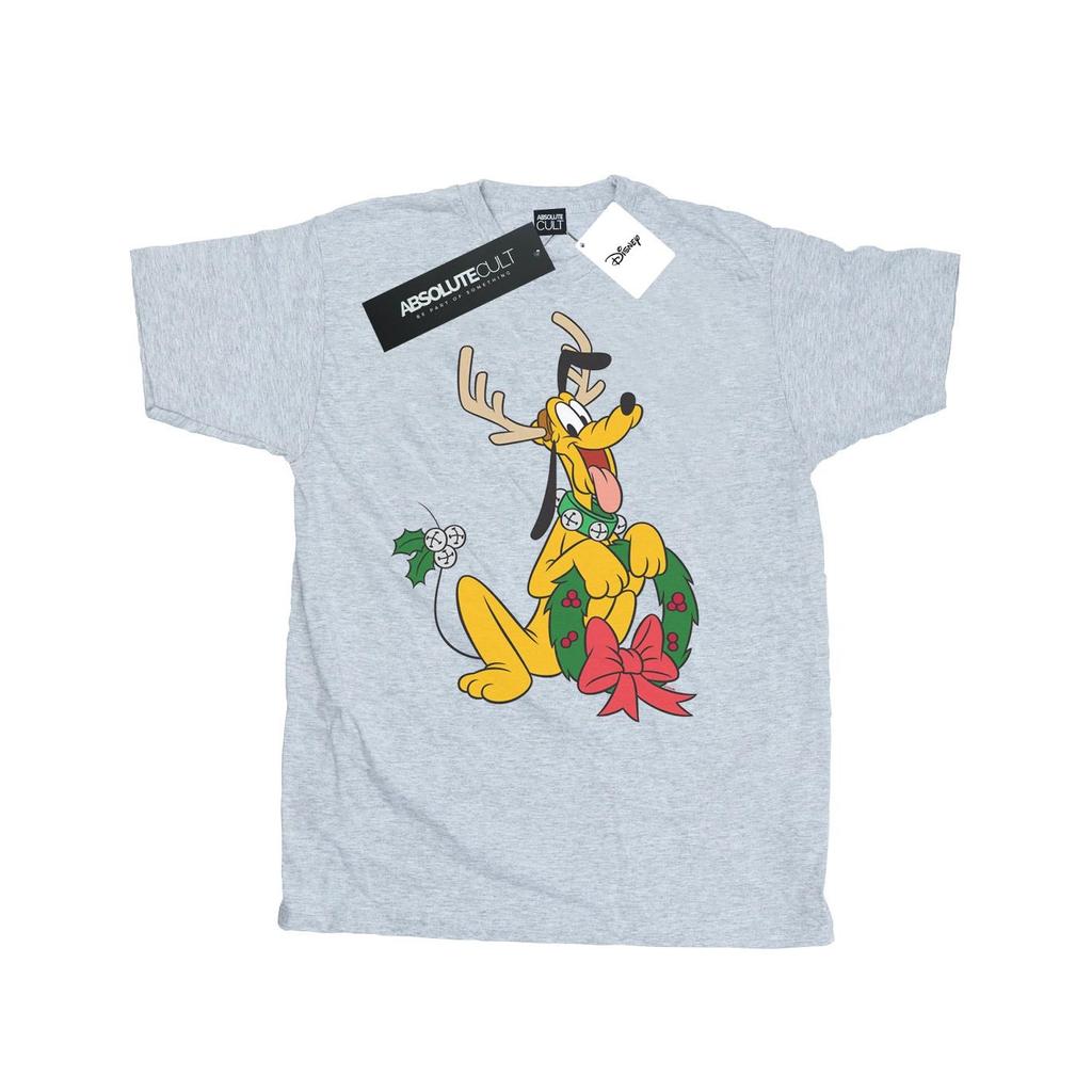 Disney Mens Pluto Christmas Reindeer T-Shirt