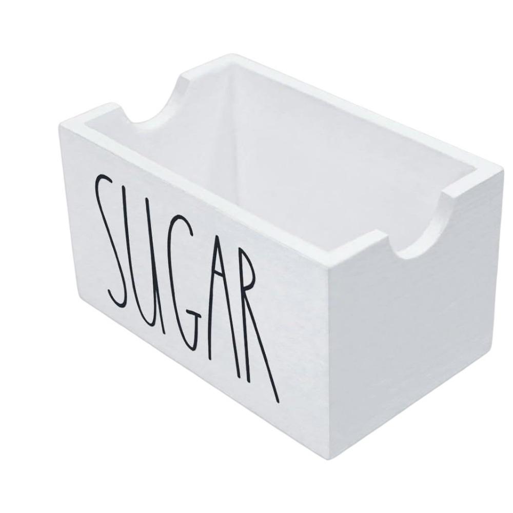 Compact Sugar Packet Container Rustic Style Sugar Bag Storage Holder for Home Desk
