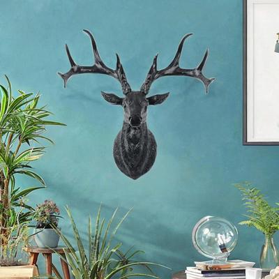 Deer Head Wall Sculpture Resin ,Collectible, Crafts Artwork,Deer Decor
