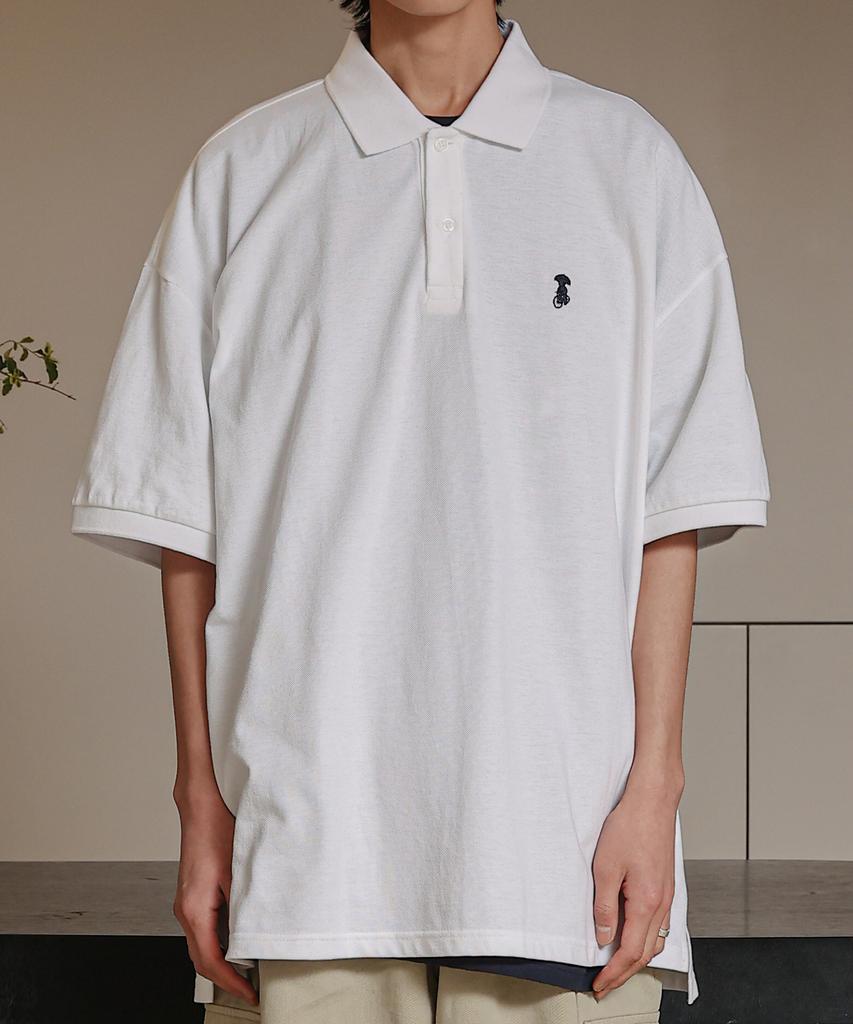 TAKEASY Giant Fit Polo Shirt (White)