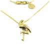 7bis [P6940] - Handmade Gold 'Flamingo' Necklace - 18x10 Mm