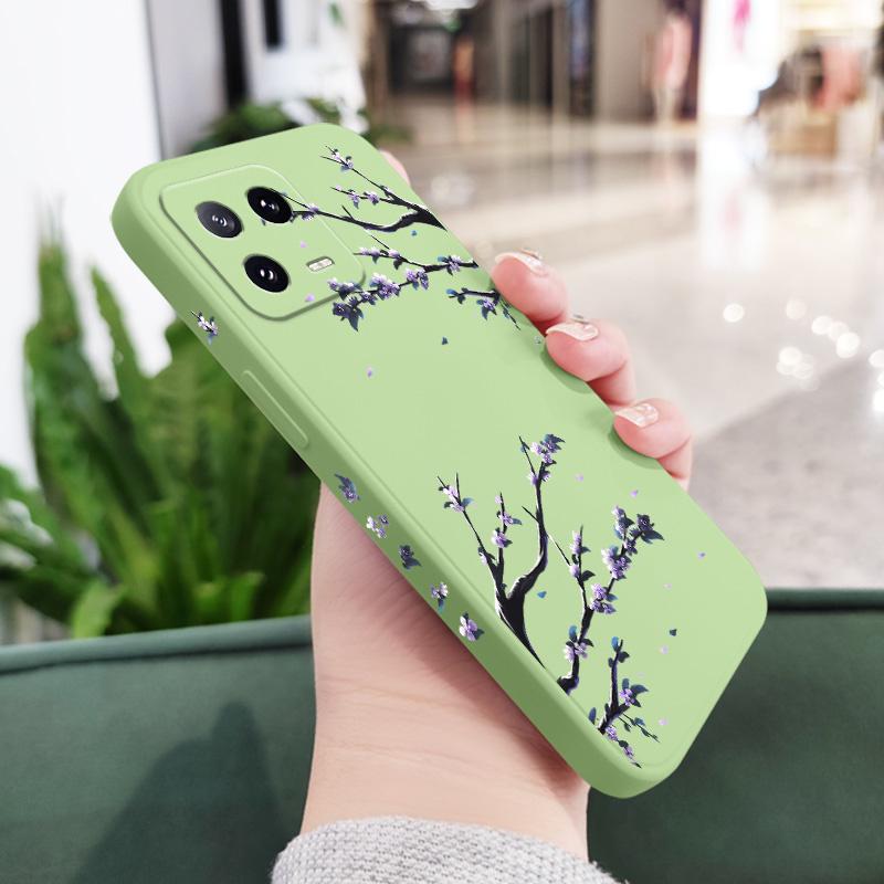 

Purple Flower Rain Phone Case For Xiaomi 17 15 15T 14 14T 13 13T 12 12X 12T 12S Mi 11 11T 10 10T Pro Max Lite Liquid Silicone Co 12(12X)