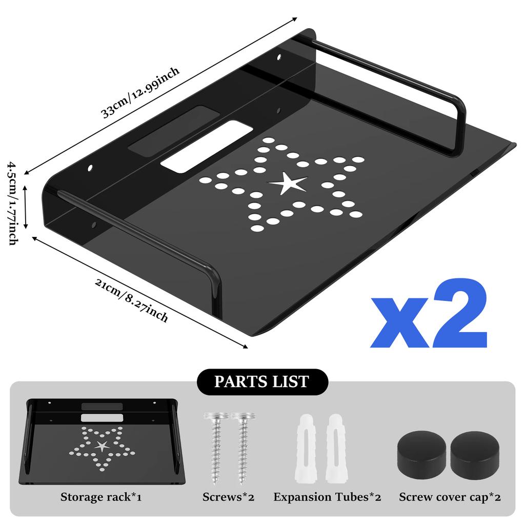 Wall Mount Shelf Bracket  Floating Shelf Shelf for Projector TV Cable Box Router Speaker Sound Bar Camera Gaming Decor Display