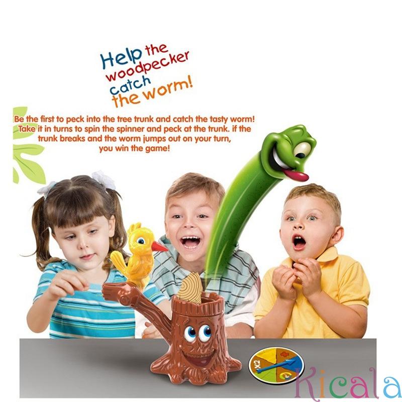 Doctor Woodpecker Catch-the-Worm Family Game Interactive Tabletop Board Game Plastic Novelty Gag Toy Fun Activity For Kids