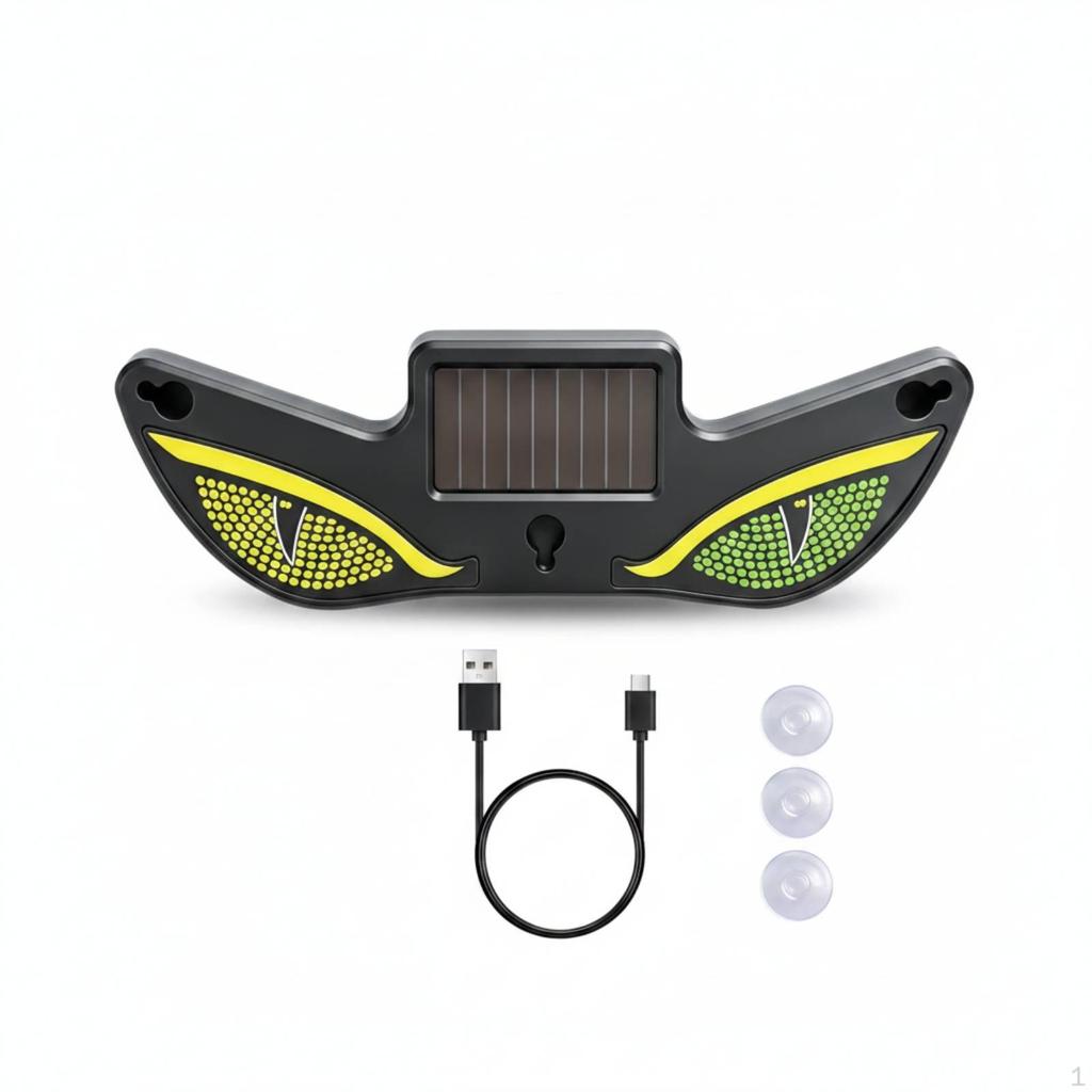 LED Fiendish Pupil Lamp Reversible Charging Port Solar Demonic Gaze Light 20 Cm Cable