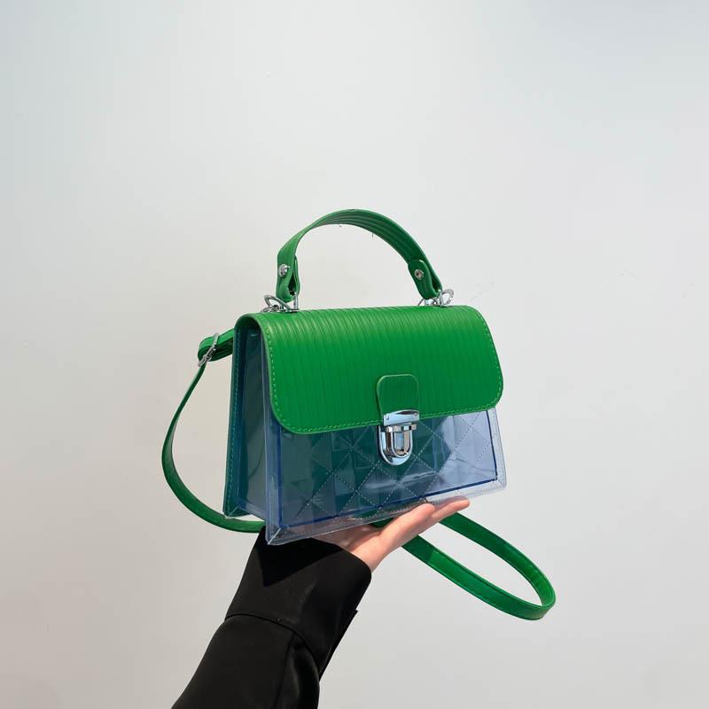 Fashion and Transparent New Personalized Small Square Bag Women's 2025 New Exquisite Commuting Temperament Versatile Messenger Bag