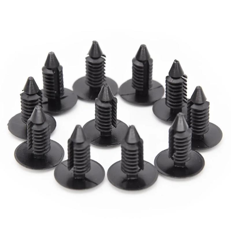 50/100/200 buc. Elemente de fixare universale din plastic. Clemă pentru nituri cu împingere, 8 mm, pentru automobile, din nailon, ghimpată, pentru panou de fixare.
