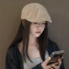 Koreanische Version Herbst Neue Baskenmütze Retro Kordhut Schirmmütze Damen Literarische Schiebermütze Malermütze Trendy