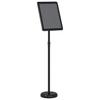 Exhibition Stand Black 30 X 25 X 128 Cm Aluminum