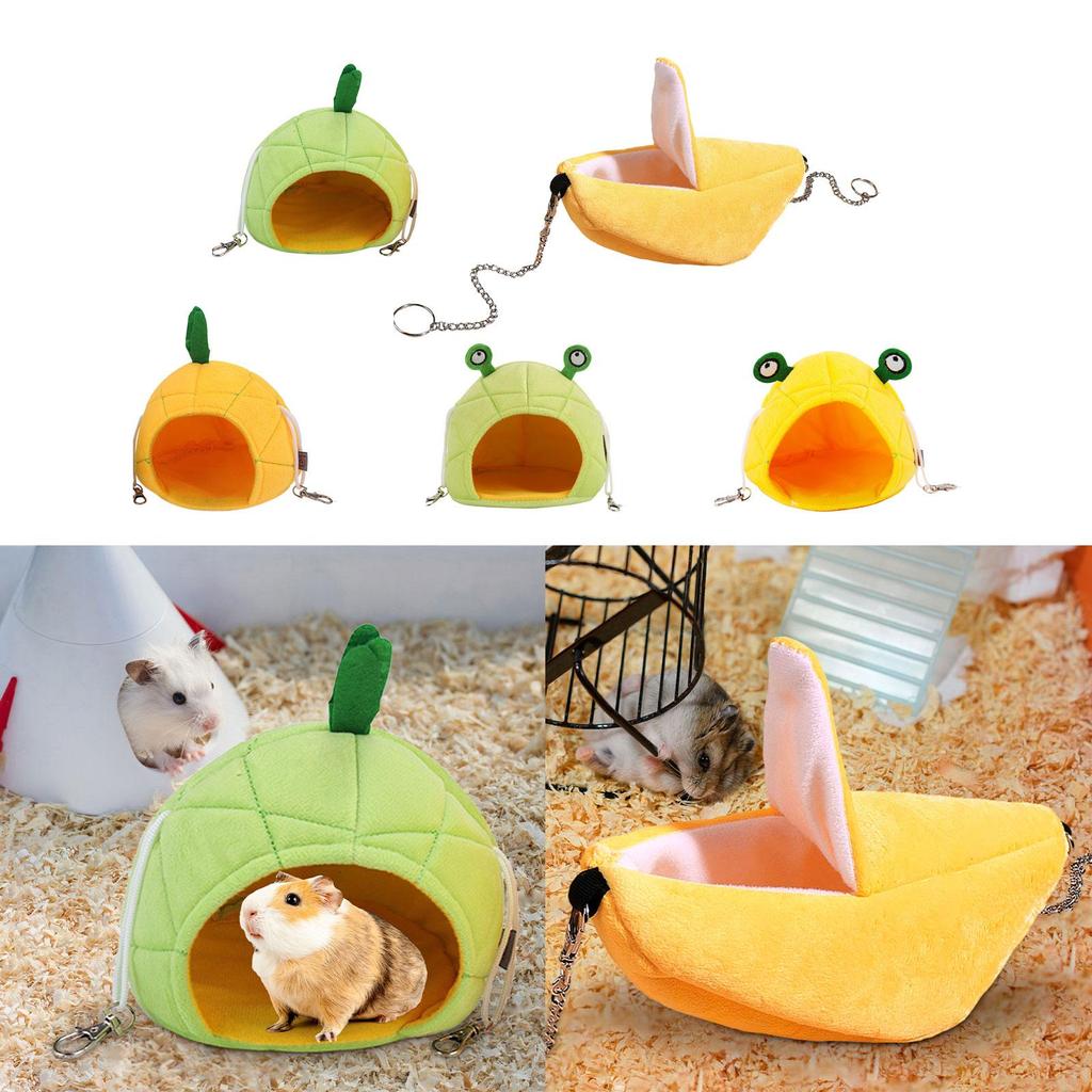 Hamsterbett, Versteck für Kleintiere, süßes Hamster-Hängehaus, warmes Meerschweinchenbett für den Schlaf von Eichhörnchen, Mäusen, Chinchillas und Igeln