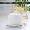 White Apple-shaped Toothpick Box Painted Gold Bone China Toothpick Holder Home Desktop Toothpick Storage Jar Home Decoration