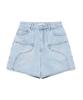 PLUNASTUDIO Wave Denim Shorts Light Blue