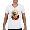 Golden Age Sugar Skull V-Neck T-shirt Day of Dead Rose Dia De Los Muertos Tee