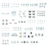 Window Clings Ornaments Set Exquisite Indoor Decorations PVC Glass Sticker Room Adornment Decal Prop Reflective Decals