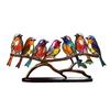 Iron Plane Flowers And Birds Ornaments Home Decoration Metal Creative Color Crafts