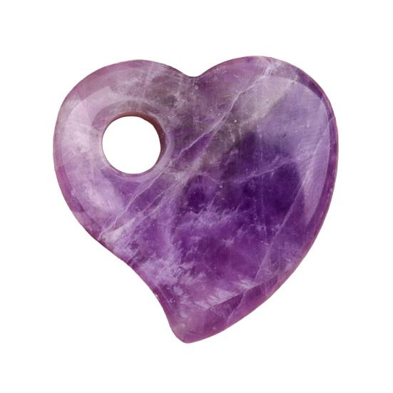 Natural Quartz Heart Palm Stone Cute Mini Polished Love Shaped Healing Stone with Hanging Hole for Reiki Meditation Gifts
