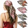90cm Leopard-Print Silk Scarf/Headscarf – Versatile Women’s Rayon Scarf