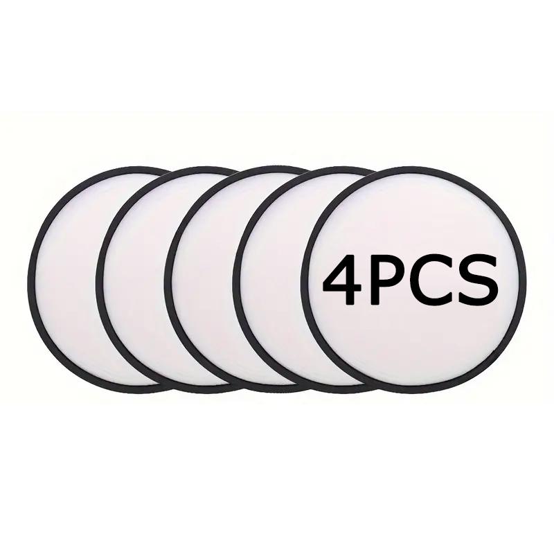 

WTEMPO Сублимационная термопередача складные ручные веера DIY пустые печатные круглые ручные веера складные летающие дисковые веера 4pcs чёрный