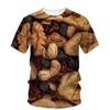 3d Printed Nuts Walnuts T Shirt For Men Summer Personality Food Dried Fruit Pattern