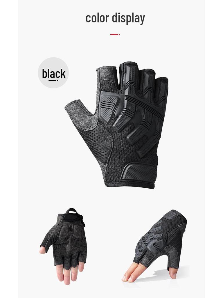 Men's Half-Finger Tactical Gloves: Non-Slip, Multi-Function for Combat, Riding, Outdoor Sports, and Mountaineering