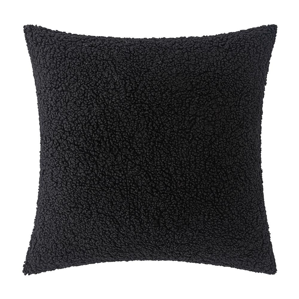 

Подушка из овечьего бархата в стиле инс, однотонная, с кудрявой наволочкой, простая диванная подушка, офисная поясничная подушка-наволочка 45 * 45cm without core