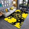 Yellow Black BVB 09 Splatter Design Suitable As a Non-slip Mat for the Living Room or Bedroom Sofa