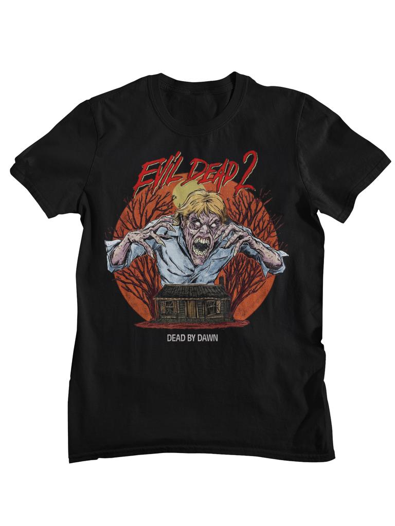 Evil Dead Dead By Dawn Retro Horror Movie Graphic TShirt Unisex Women Casual Cotton Streetwear Tops