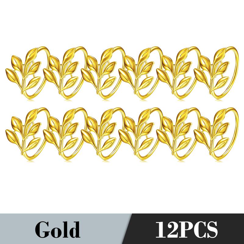 6Pcs Gold Leaf Napkin Rings Fall Napkin Holder for Christmas Thanksgiving Wedding Dinnig Table Decoration 2026 HWL02