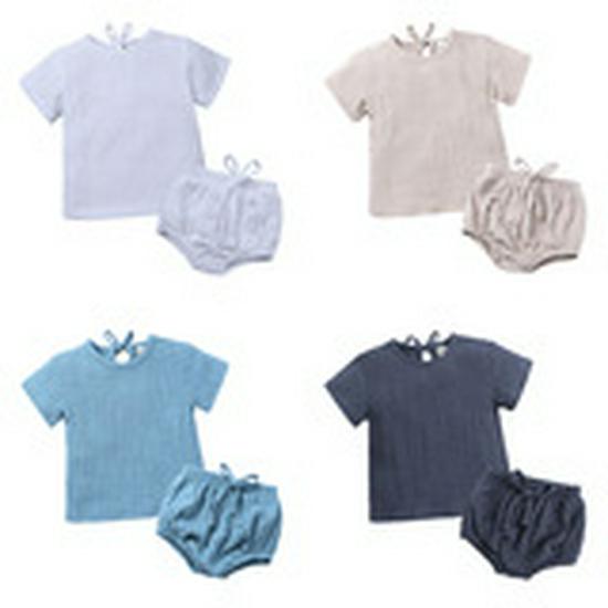 2025 Summer Toddler Short Sleeve Two-Piece Set: Infant Air Conditioning Shirt & Shorts