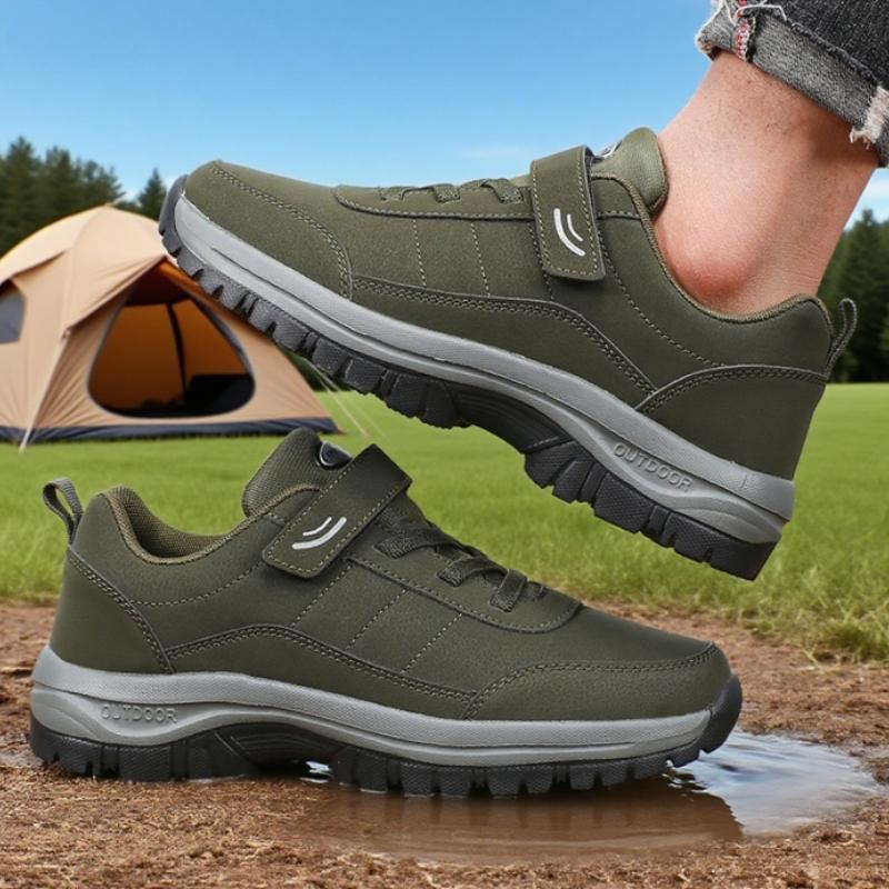 Men's Sneakers Waterproof Comfortable Durable Walking Shoes Classic Solid Color Outdoor Camping Off-road Shoes Chunky Sneakers