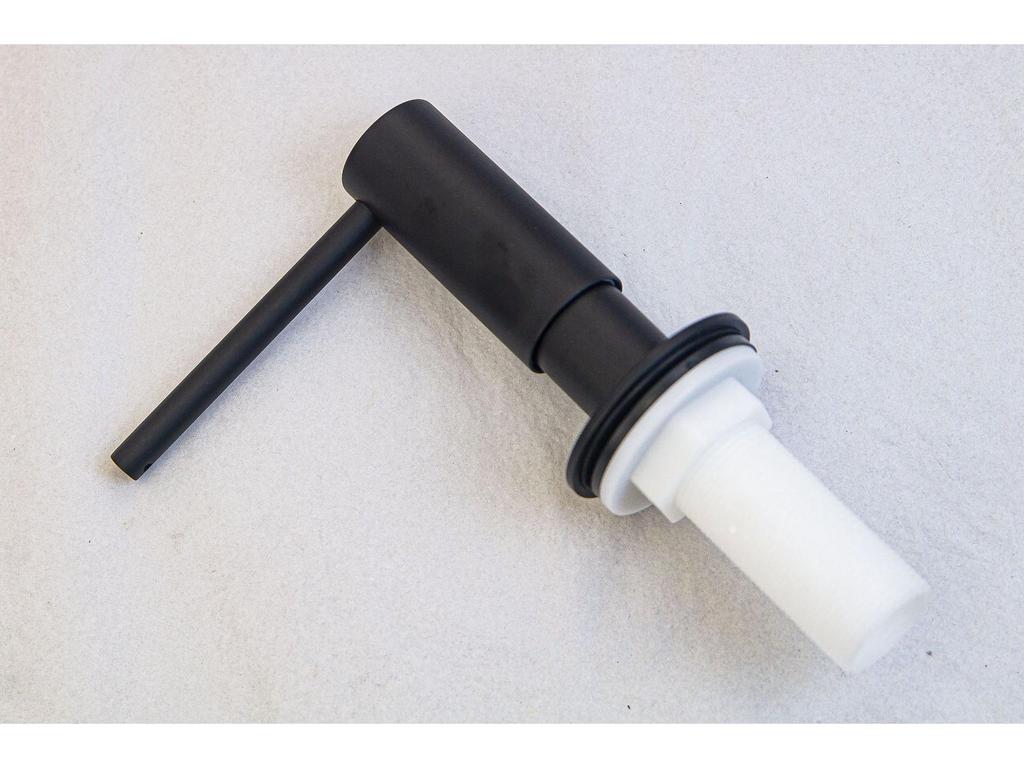 Matte Black Kitchen Sink Soap Dispenser - 500ml with Brass Pump Head
