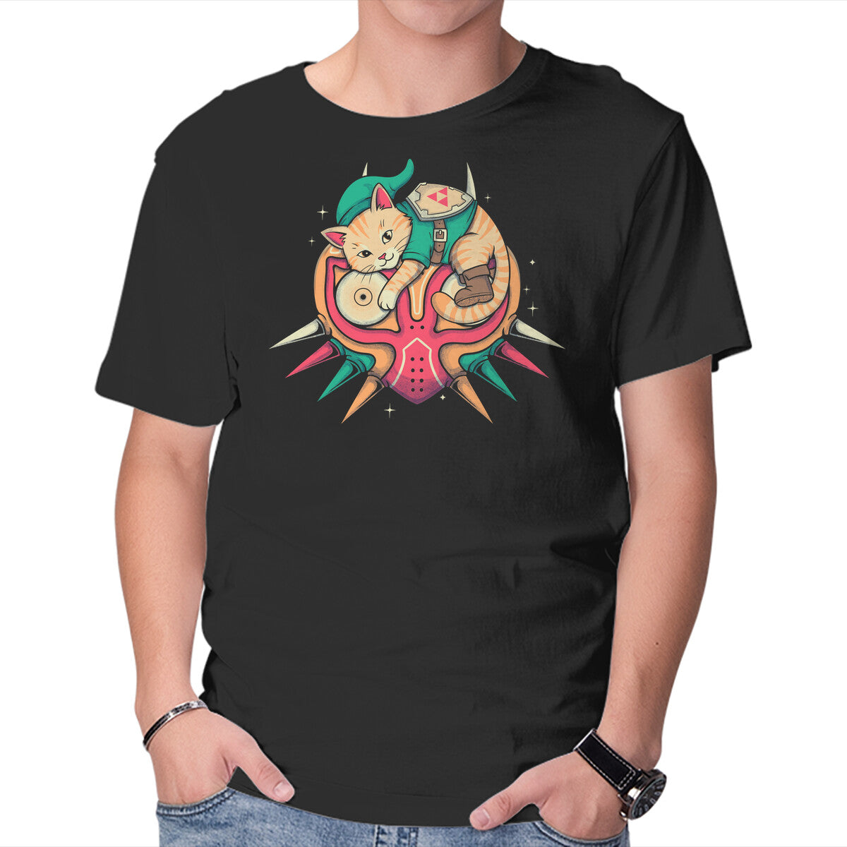 Unisex Crew Neck T-Shirt Hero Of Nap Time Graphic Short Sleeve Casual Tee M