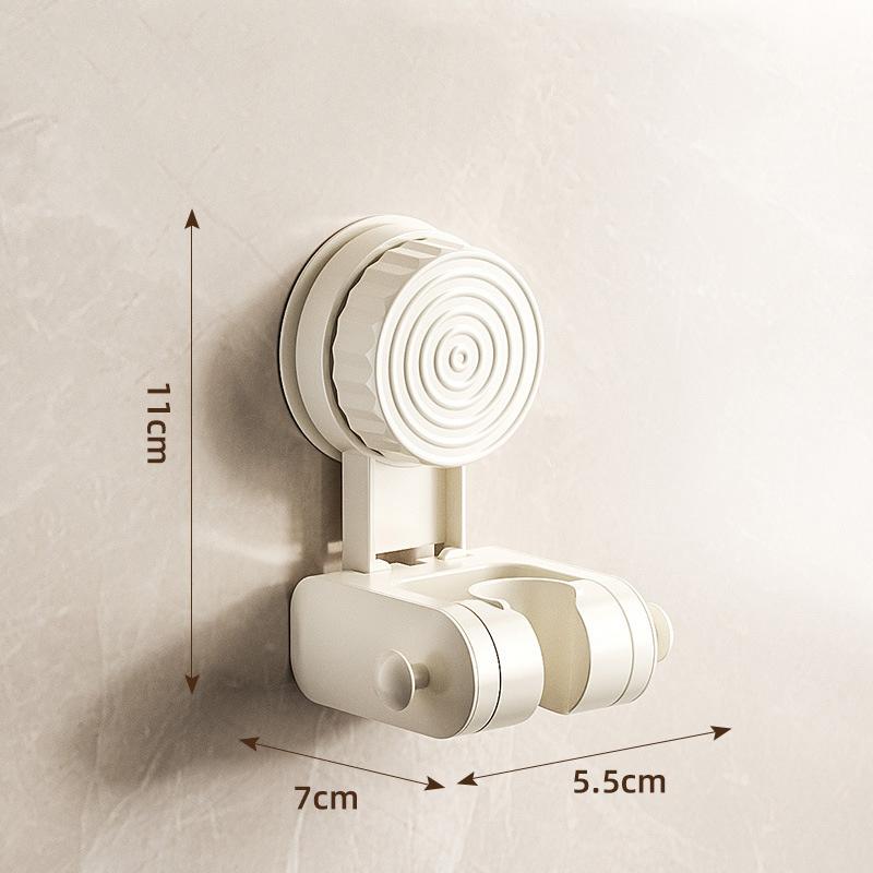 Suction Cup Shower Head Holder Relocatable Adjustable Handheld Sprayer Support Wall Mounted With Hooks Sprayer Fixed Base