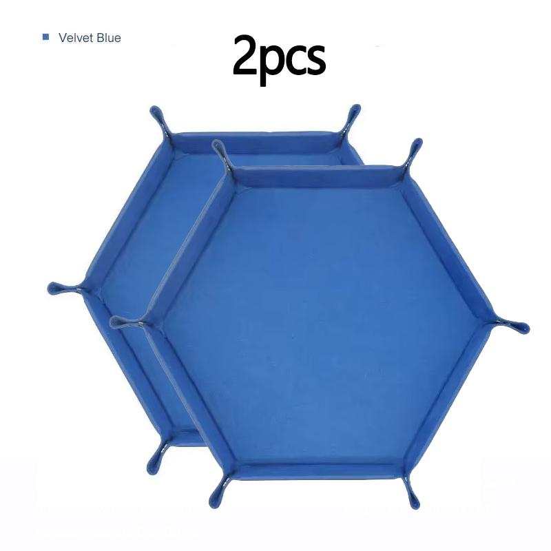 1pc Hexagonal Dice Tray and Miscellaneous Storage Box Board Game Dice Tray Accessories Leather Dice Tower