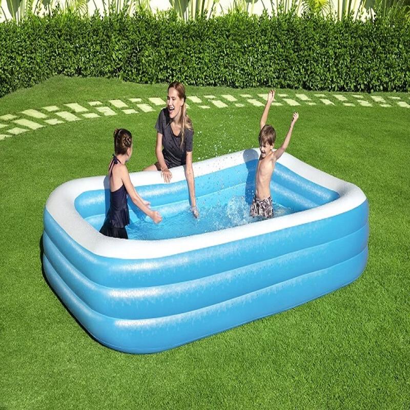 

OEING Three-Ring Rectangular Inflatable Family Pool